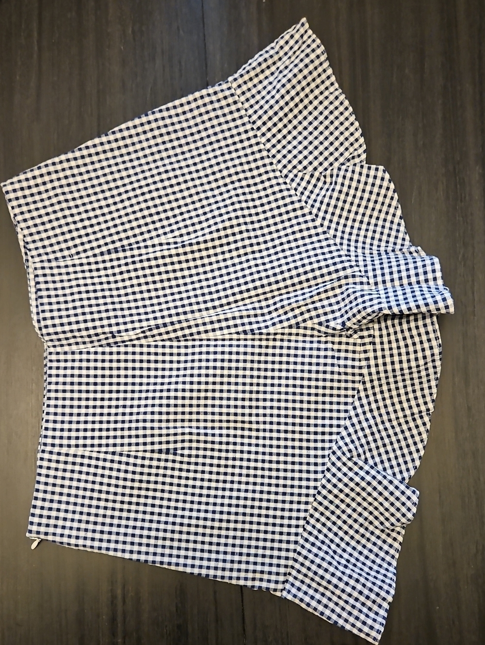 Zara Basic Gingham Ruffle Shorts - Picture 5 of 8